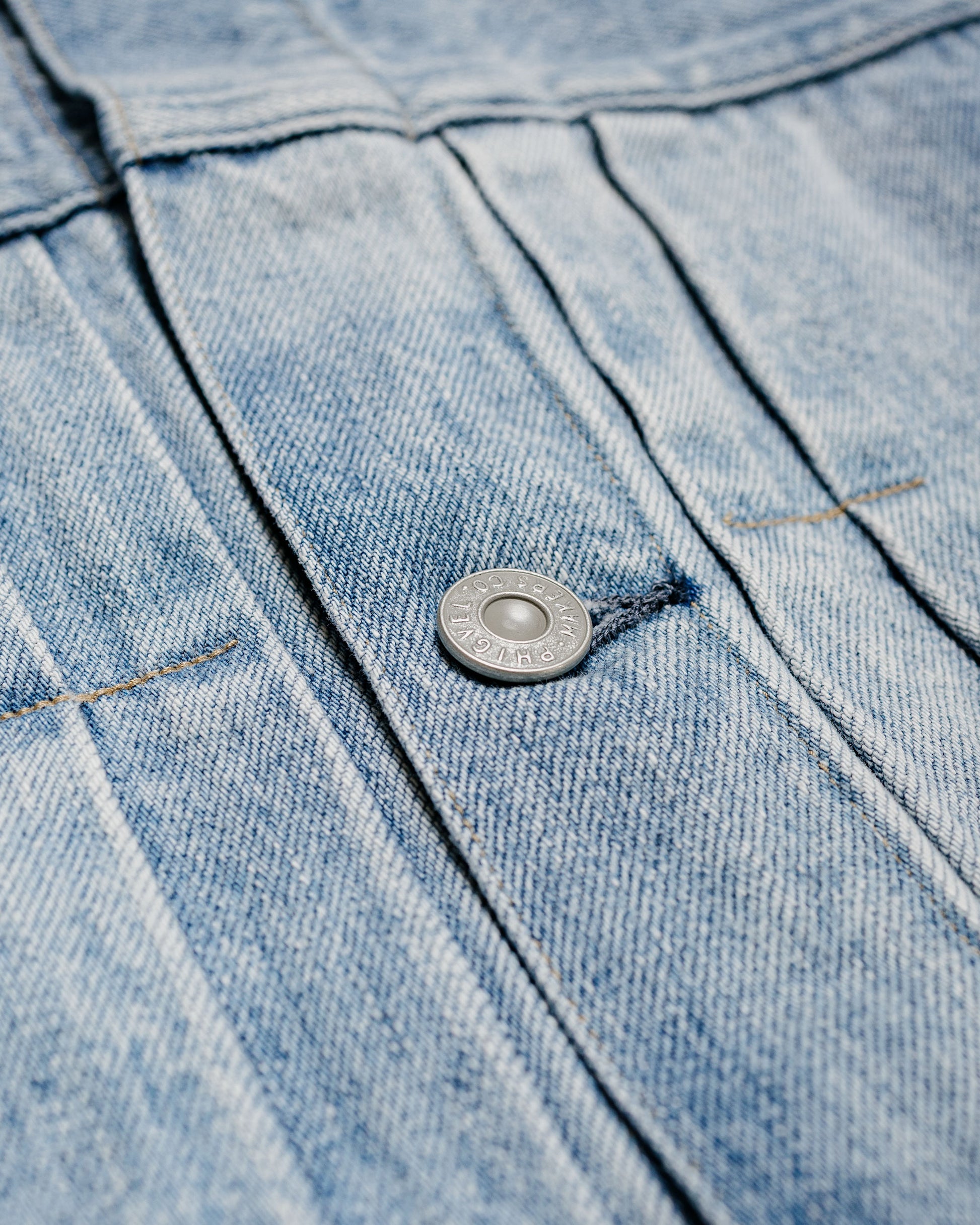 Phigvel Classic Faded Jean Jacket Indigo Faded
