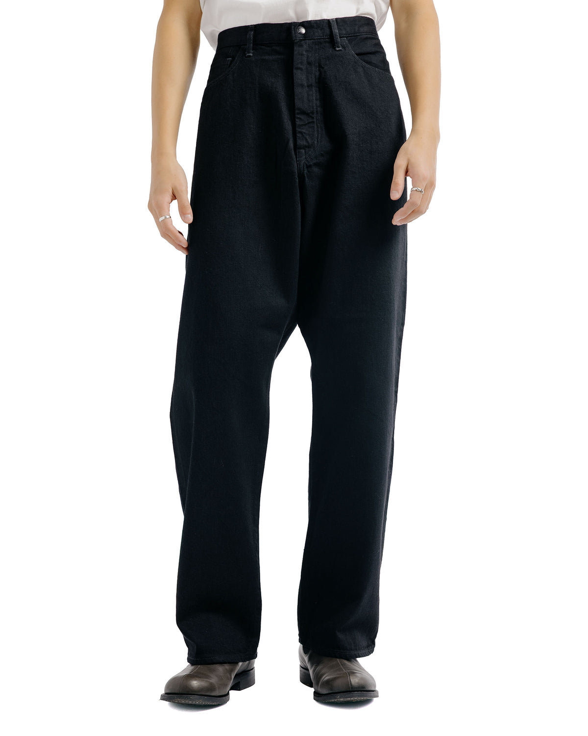 Phigvel Lady White Co. Classic Jeans Wide Black One Wash