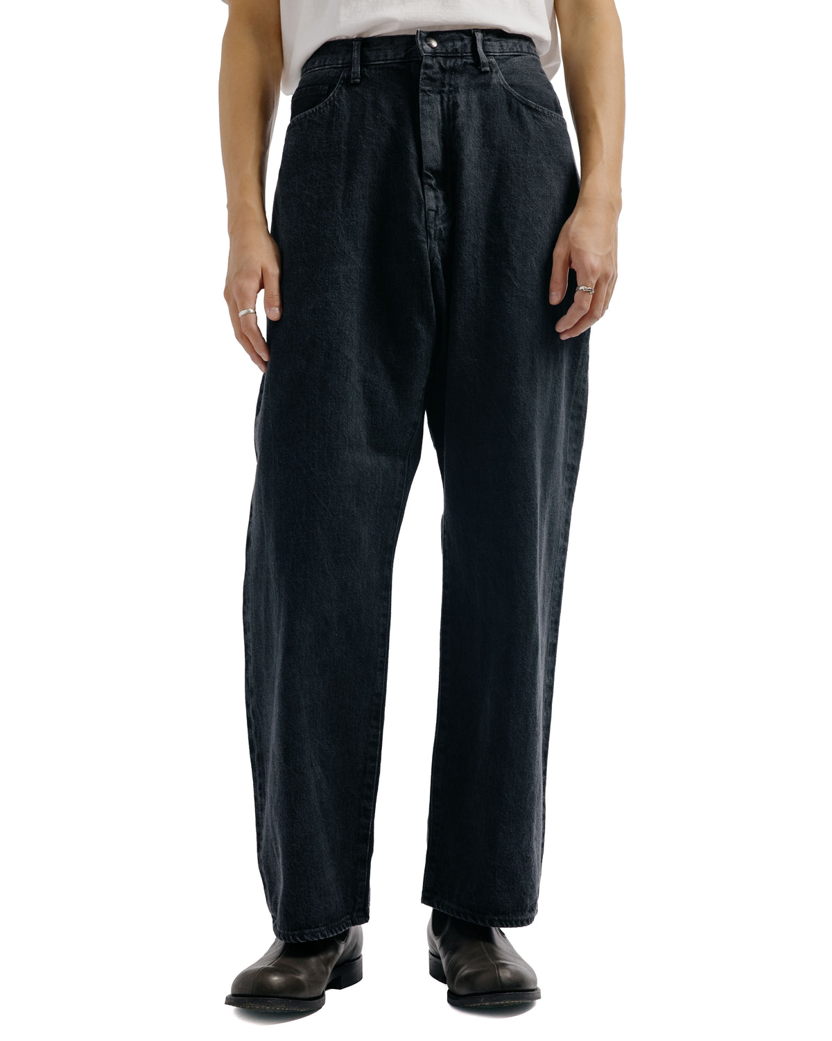 Phigvel Lady White Co. Classic Jeans Wide Faded Black Hand Fade
