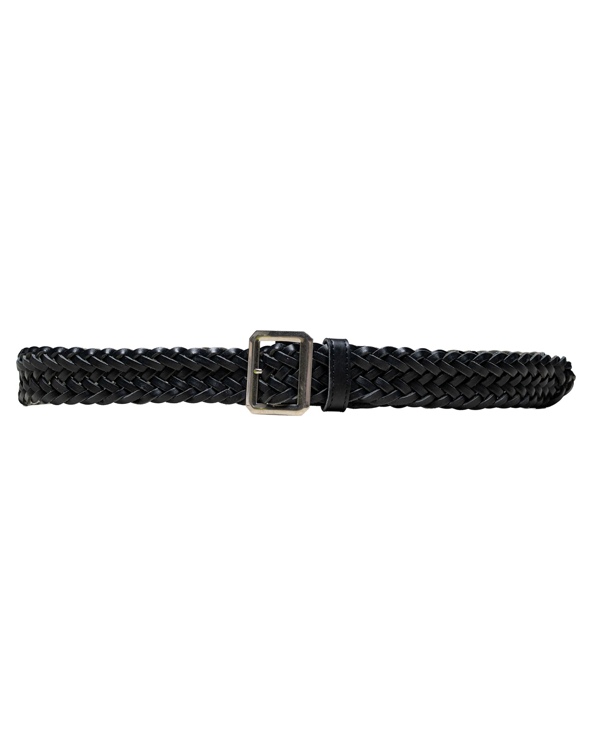 Phigvel Leather Mesh Belt Black