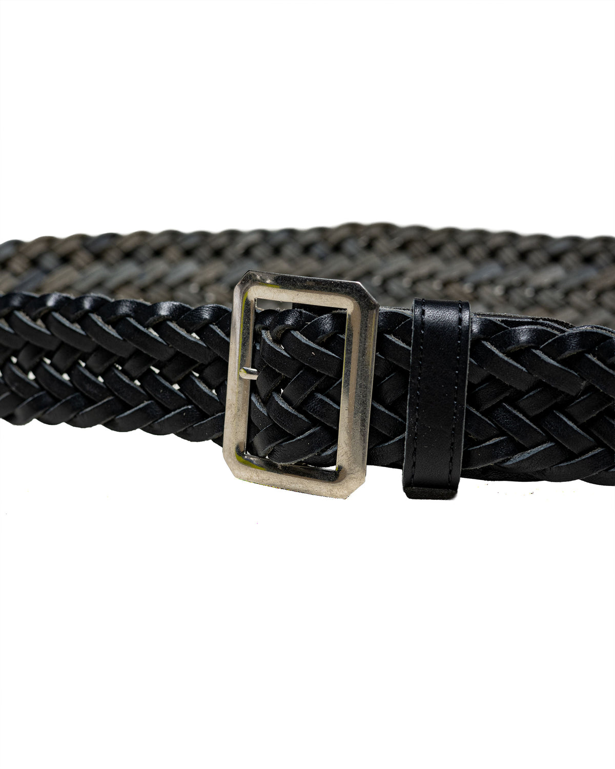 Phigvel Leather Mesh Belt Black