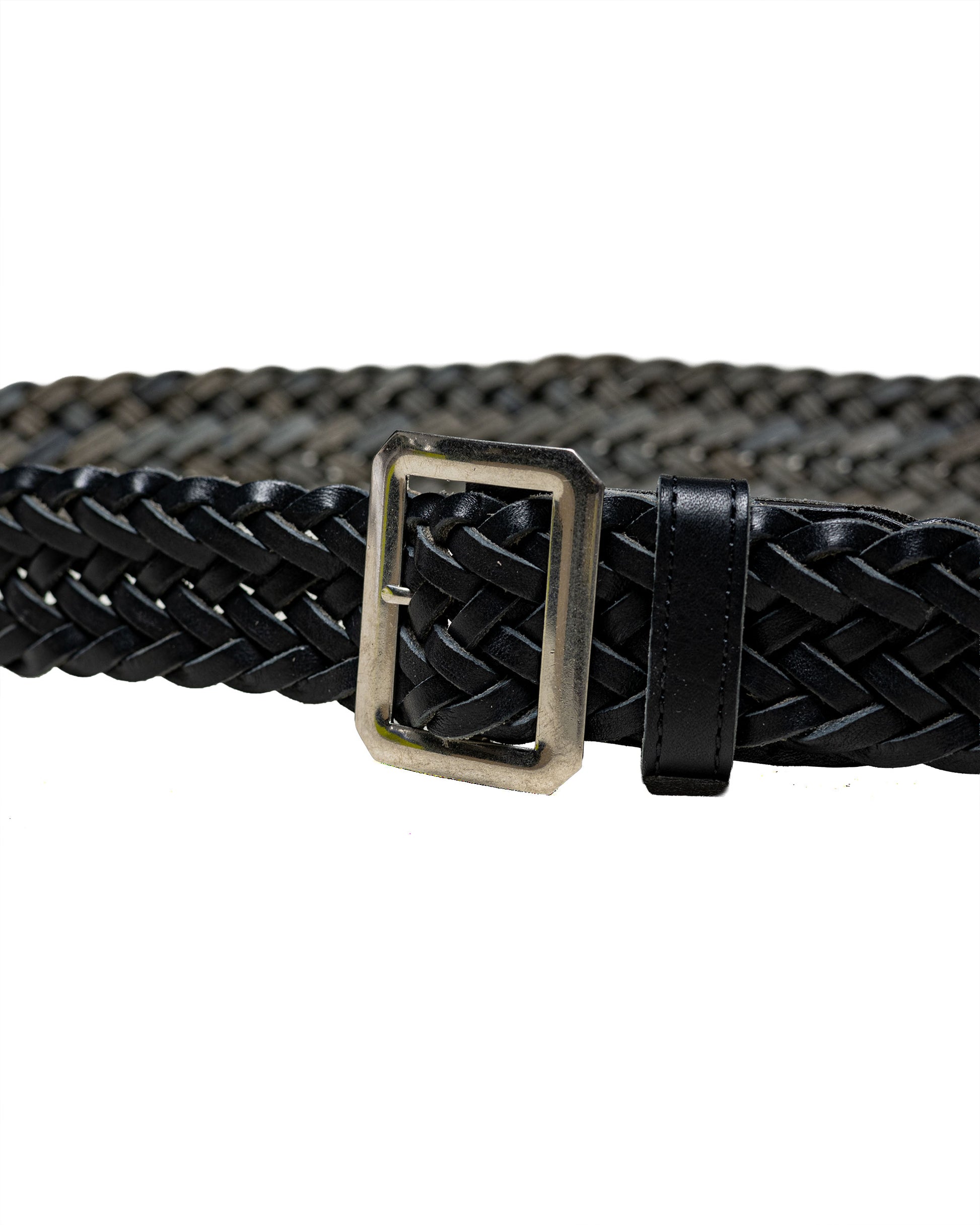 Phigvel Leather Mesh Belt Black
