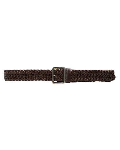 Phigvel Leather Mesh Belt Brown