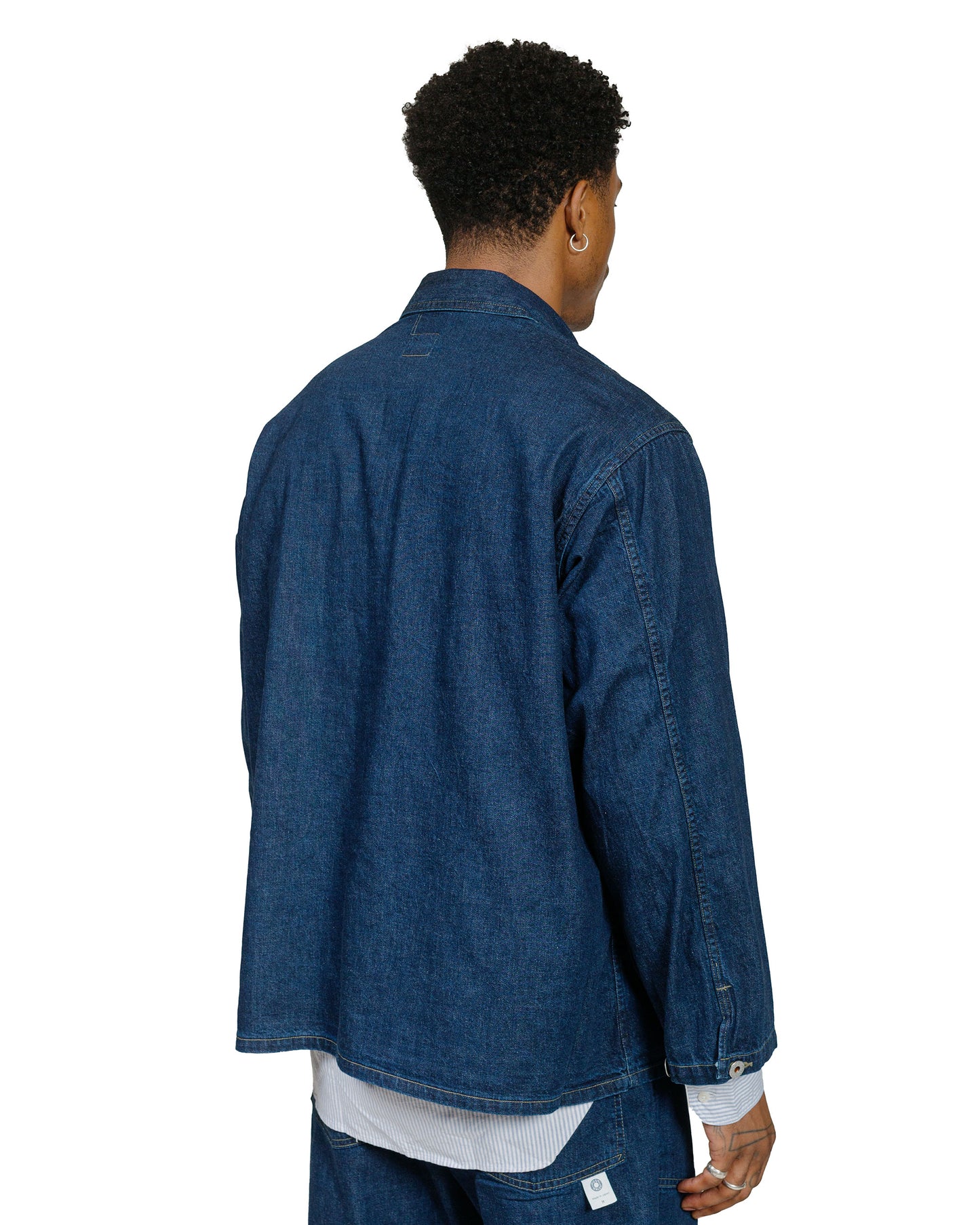 lost & found Post O'Alls Post O'Alls ARMY Shirt Blue Denim w/OD Yellow Stitch Indigo