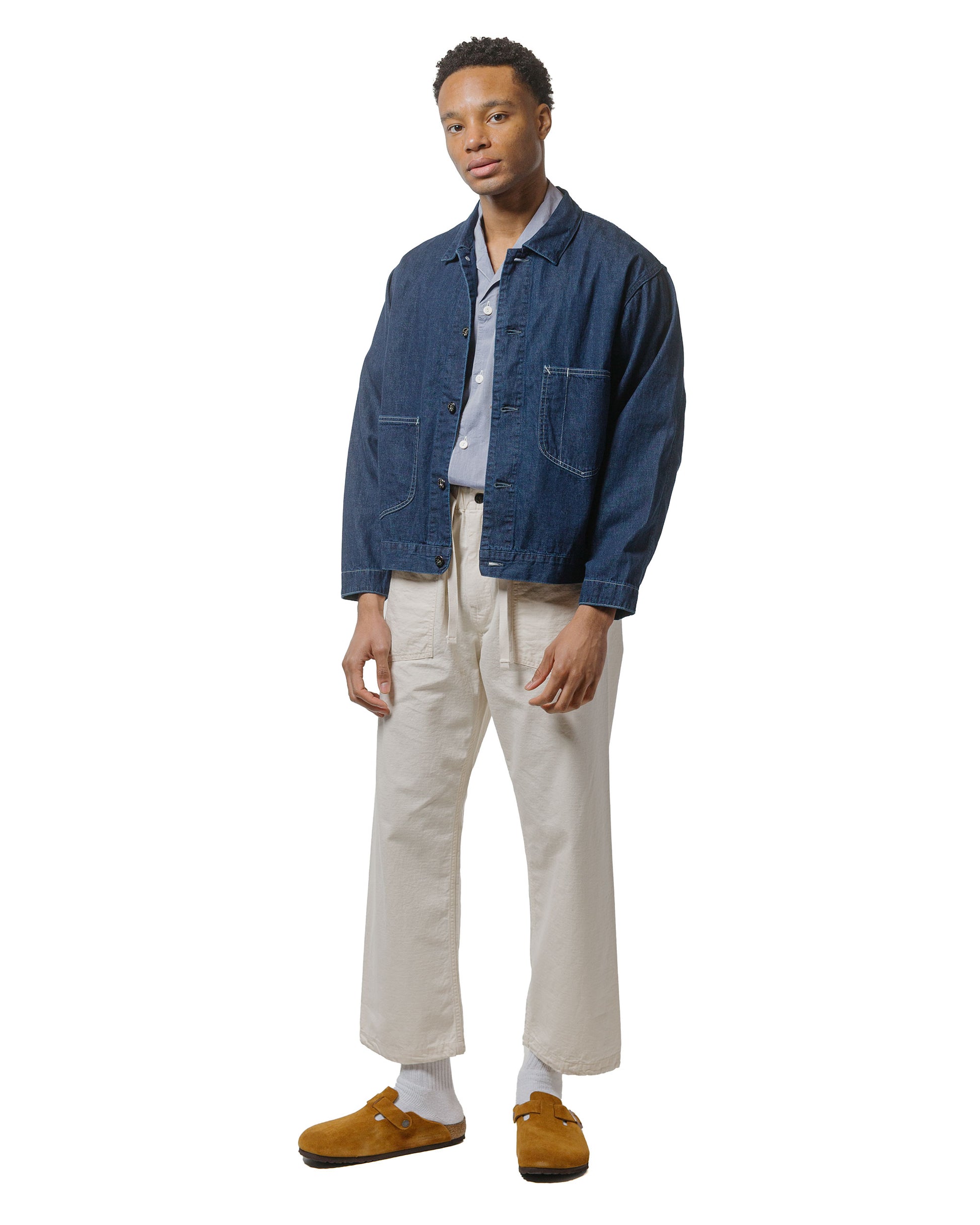lost & found Post O'Alls Post O'Alls Mechanic Blouse 8oz. Indigo Denim Deep Wash