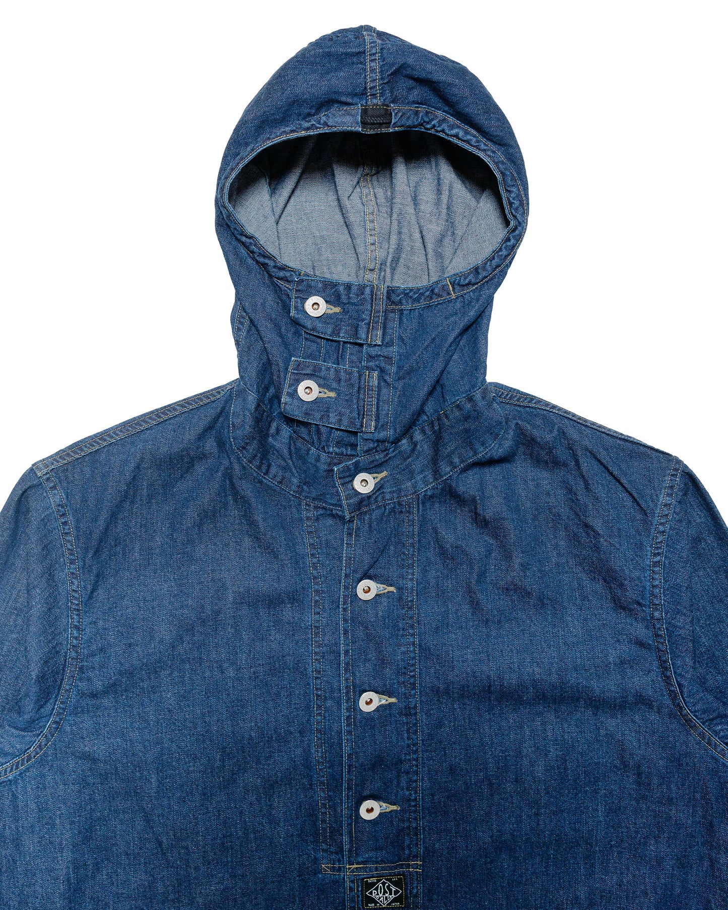 lost & found Post O'Alls Post O'Alls NAVY Parka Blue Denim w/OD Yellow Stitch Indigo