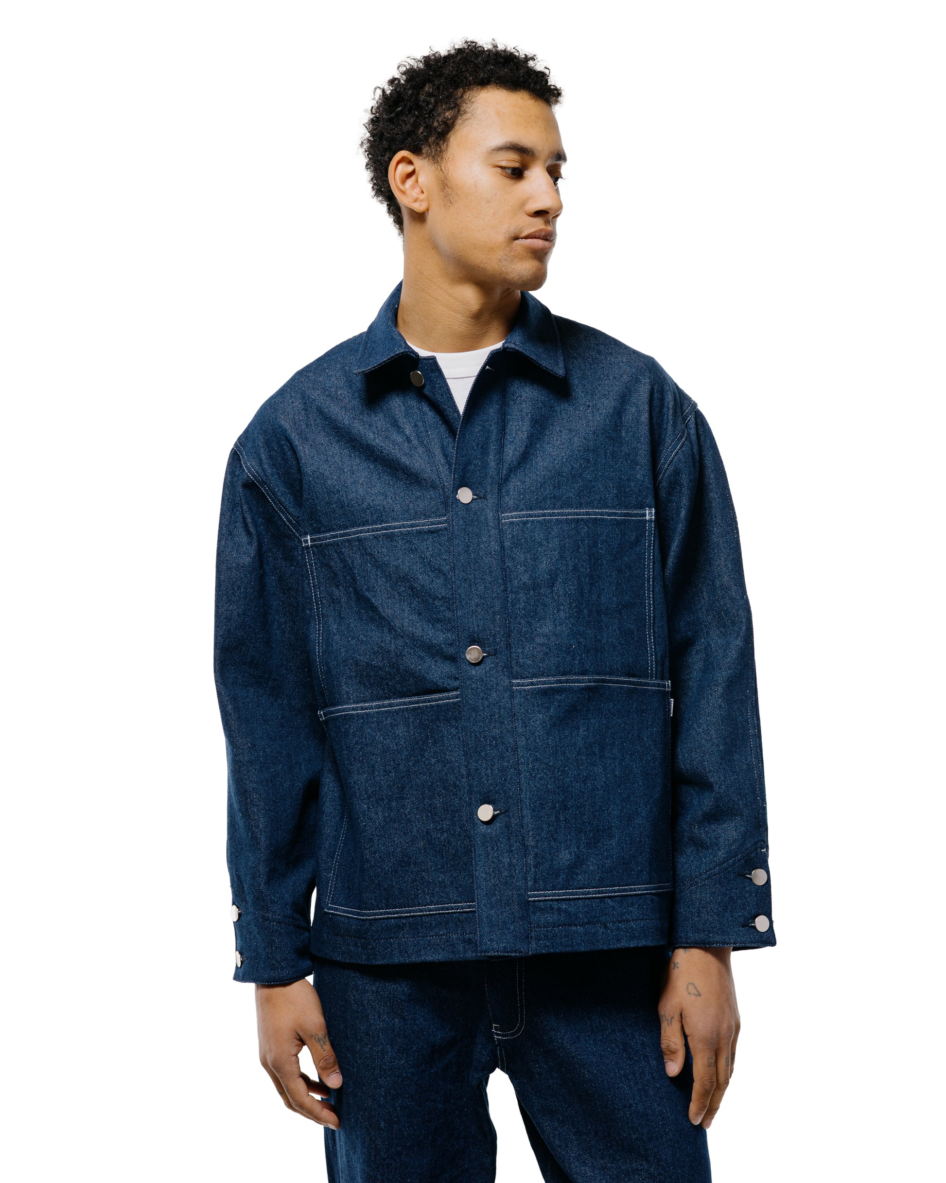 lost & found Randy's Garments Randy's Garments Chore Coat Scoured Indigo 12oz Cotton Denim