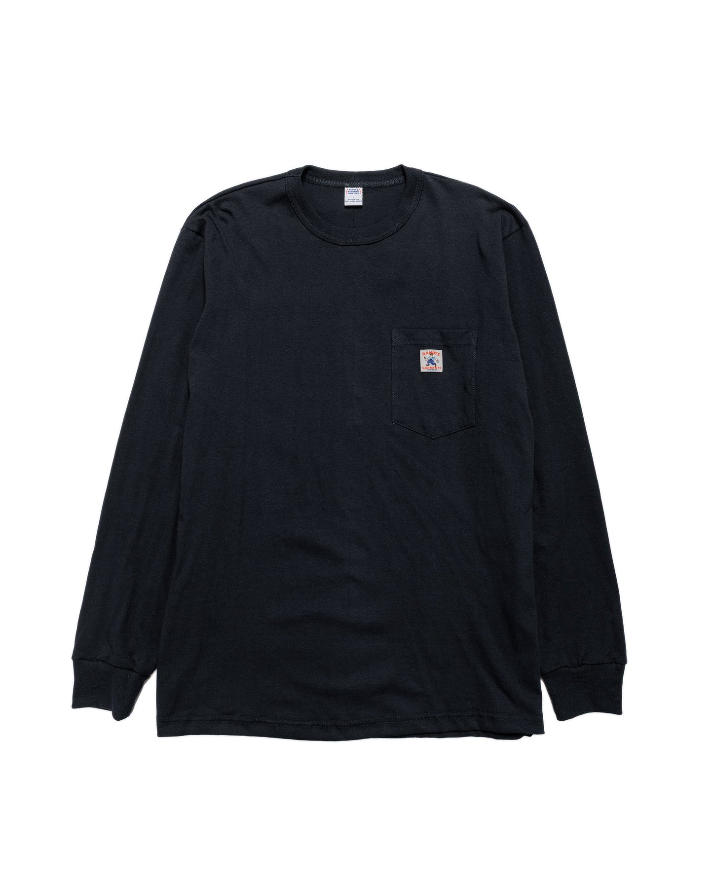 lost & found Randy's Garments Randy's Garments Long-Sleeve Pocket Tee Black
