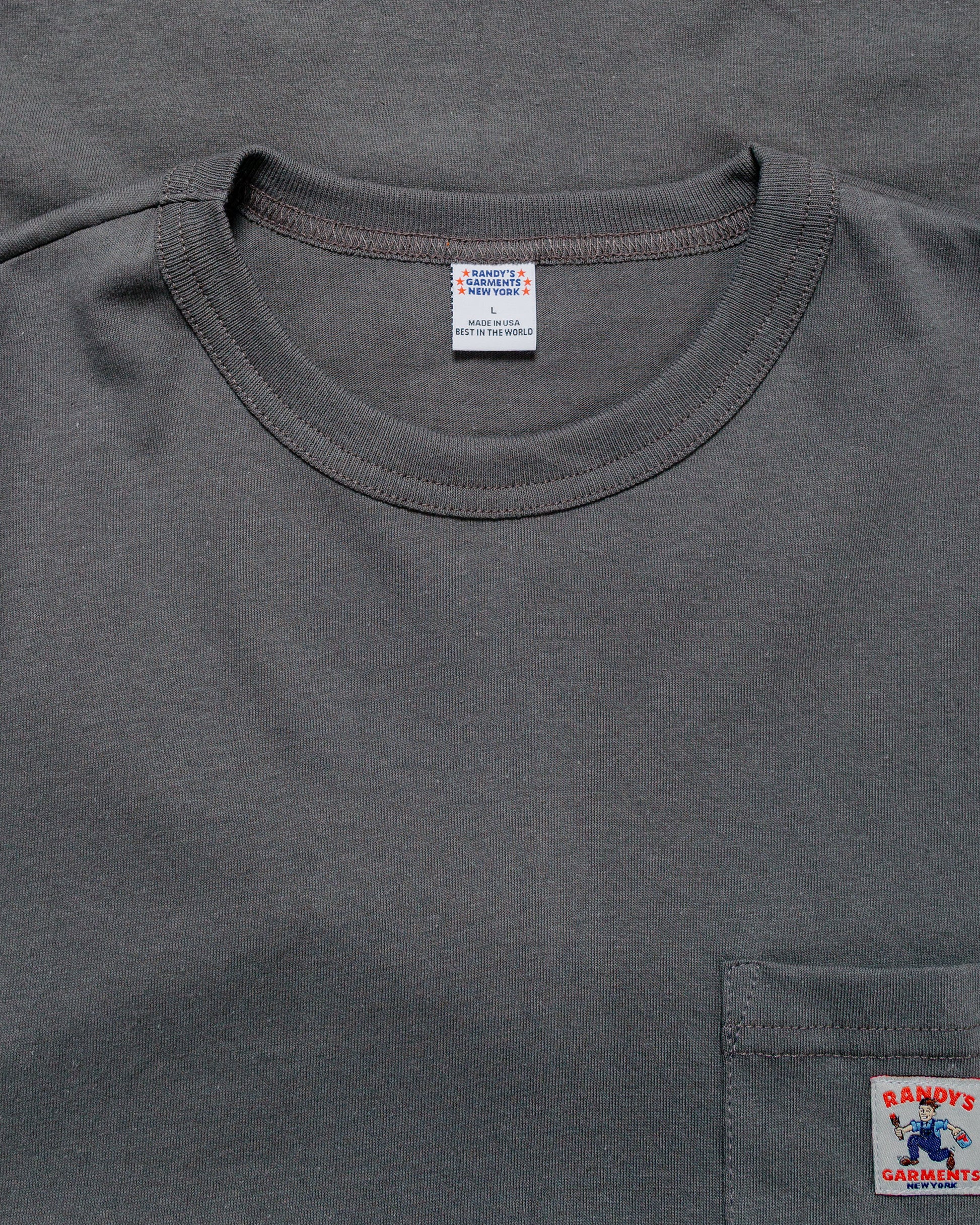 lost & found Randy's Garments Randy's Garments Long-Sleeve Pocket Tee Grey