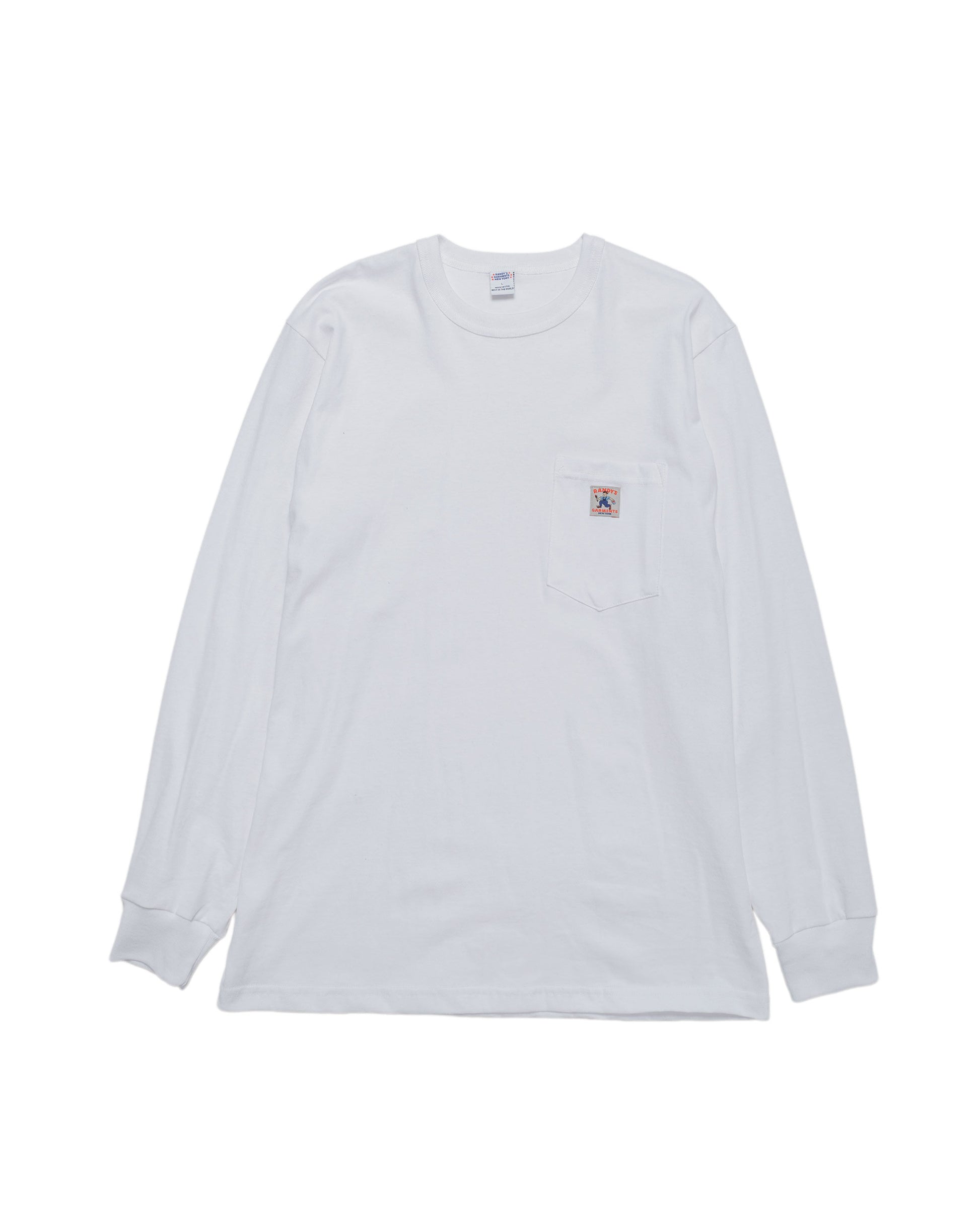 lost & found Randy's Garments Randy's Garments Long-Sleeve Pocket Tee White