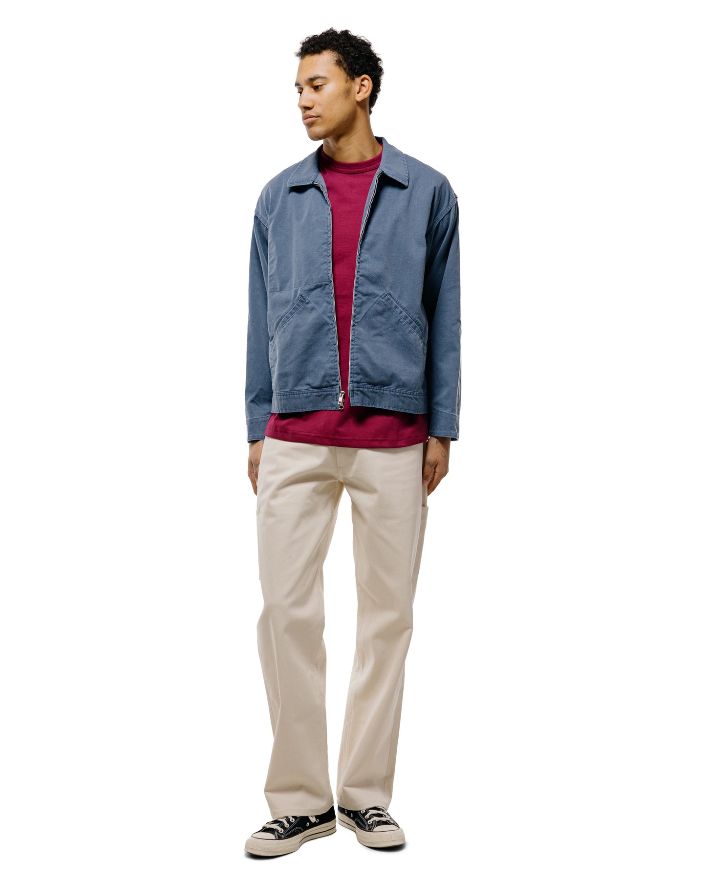 lost & found Randy's Garments Randy's Garments Mechanic's Jacket Blue 7oz Stone Washed Cotton Cadet Cloth