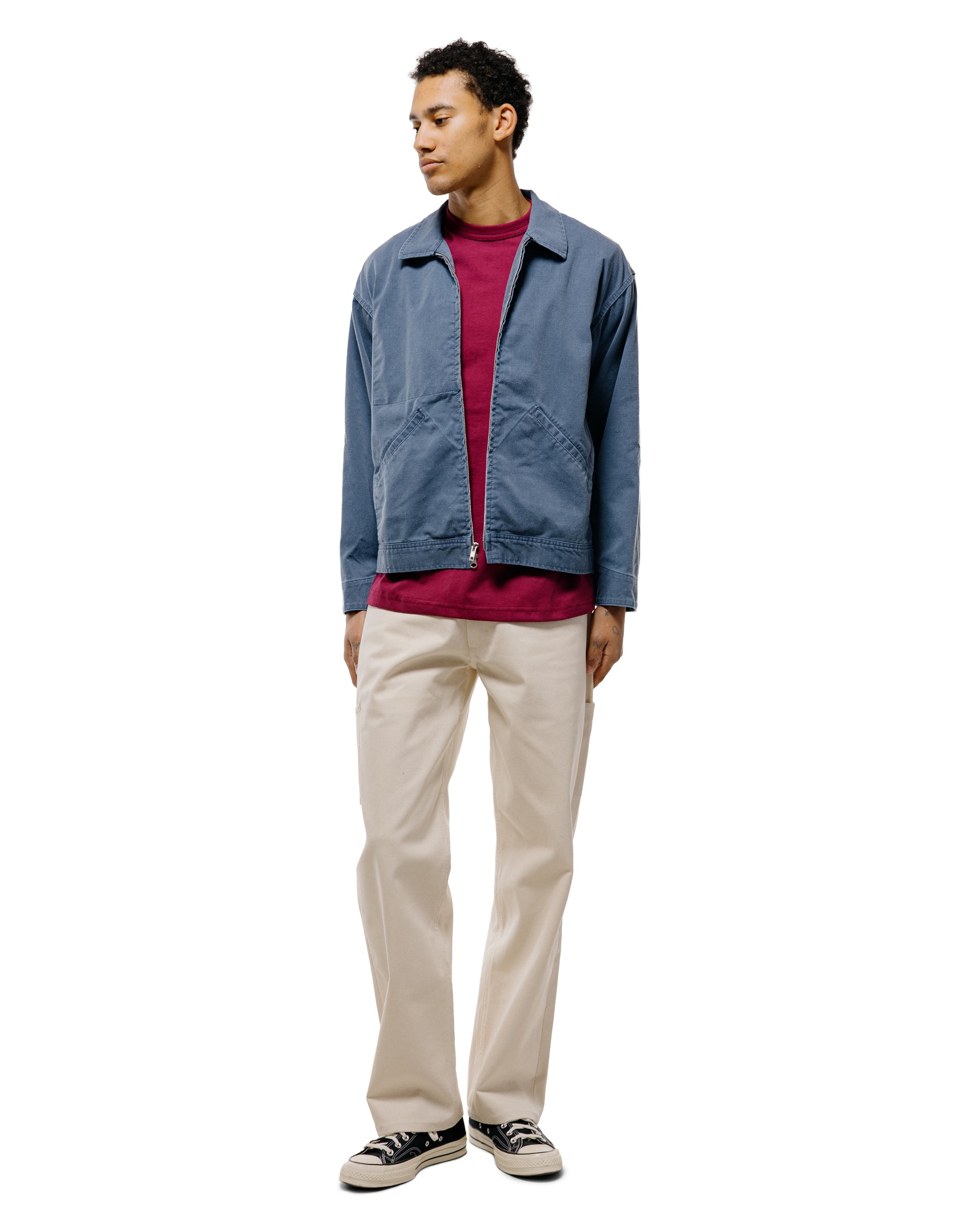 lost & found Randy's Garments Randy's Garments Mechanic's Jacket Blue 7oz Stone Washed Cotton Cadet Cloth