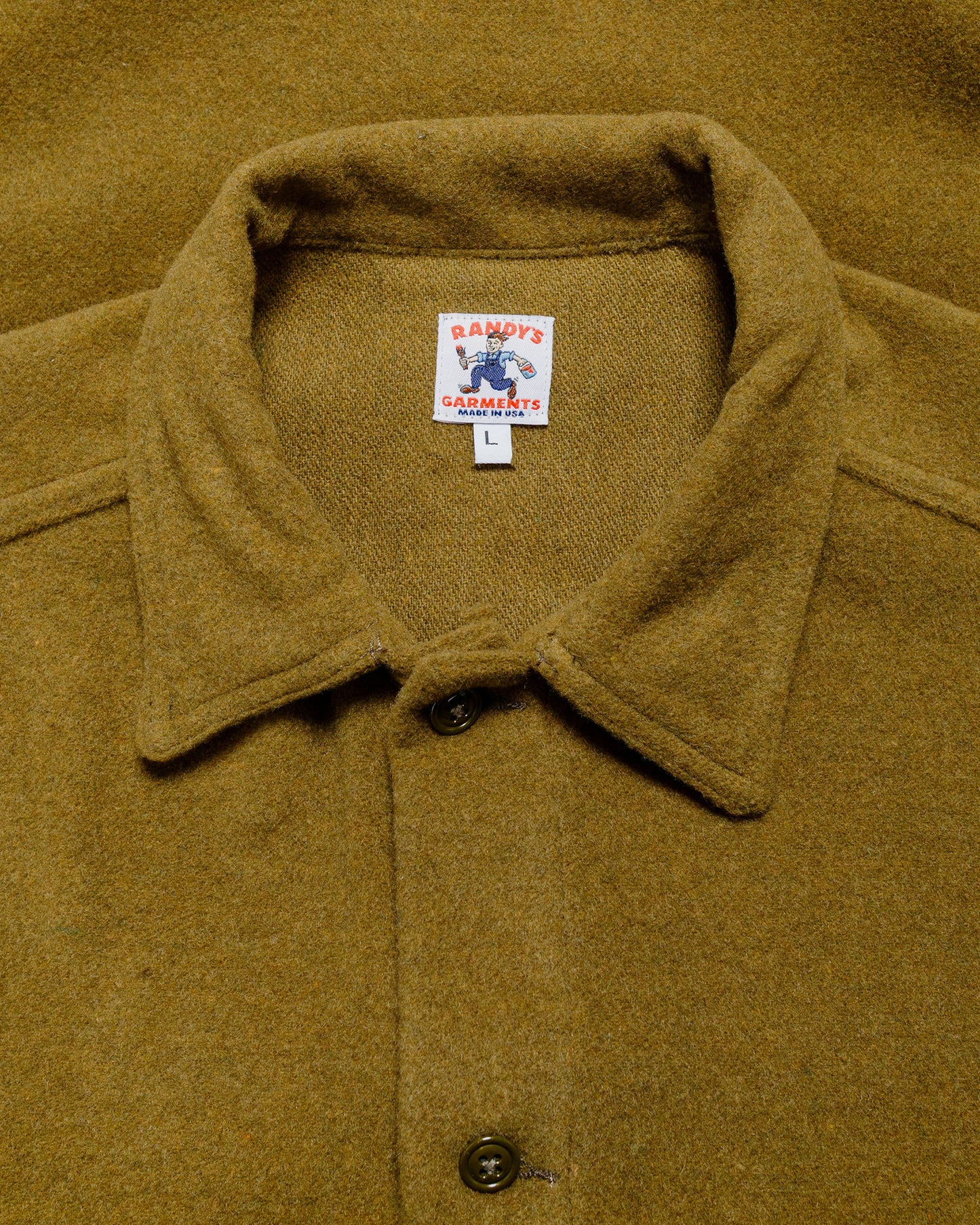 lost & found Randy's Garments Randy's Garments Over Shirt Olive Drab Heavy Triblend Brushed Wool