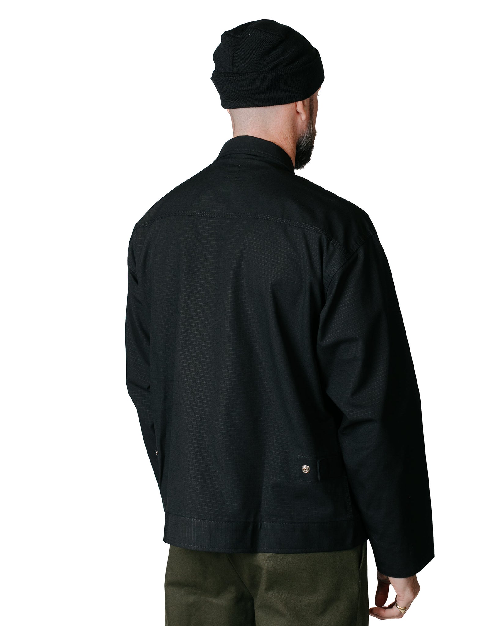 Randy's Garments Service Jacket Cotton Ripstop Black model back