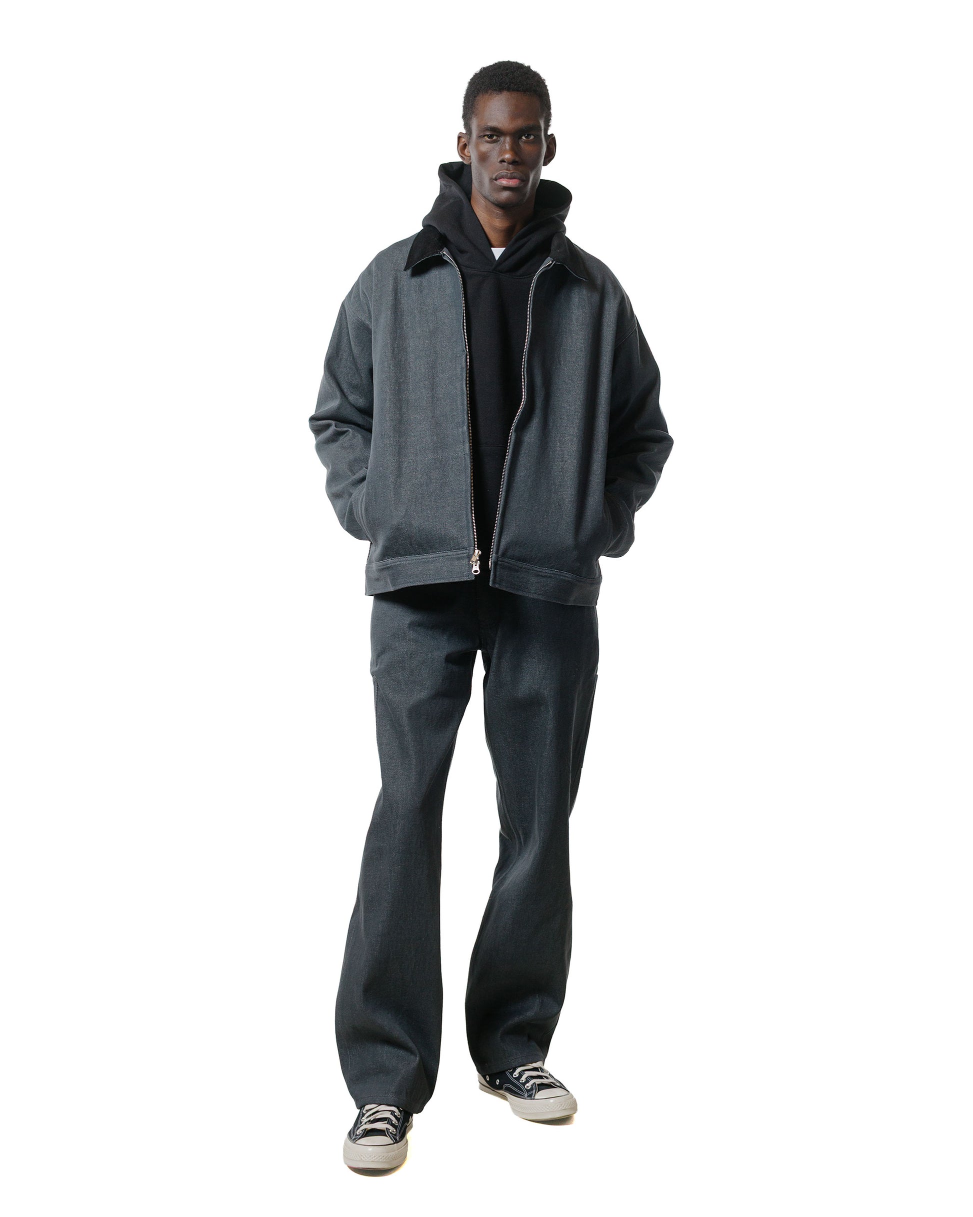 lost & found Randy's Garments Randy's Garments Station Jacket Washed 13.5oz Cotton Charcoal Cone Denim