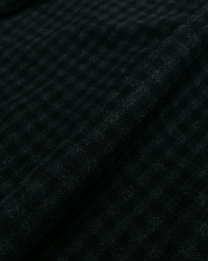 Randy's Garments Wool Check Over Shirt Dark Gray fabric