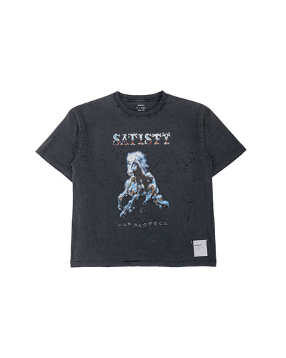 lost & found SATISFY SATISFY MothTech T-Shirt Aged Black
