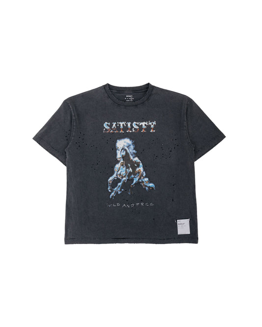 lost & found SATISFY SATISFY MothTech T-Shirt Aged Black