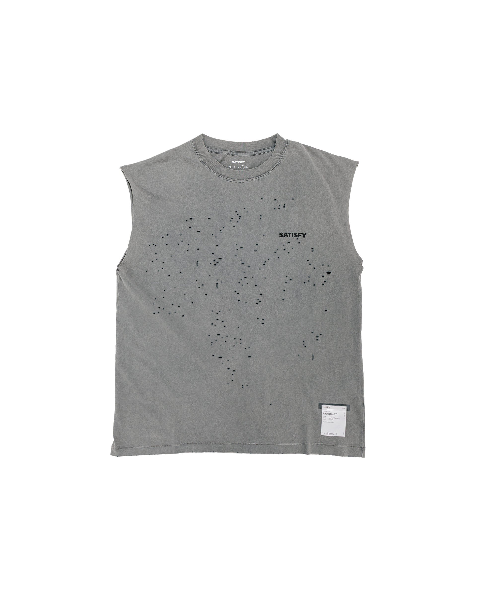 SATISFY MothTech Muscle Tee Faded Black