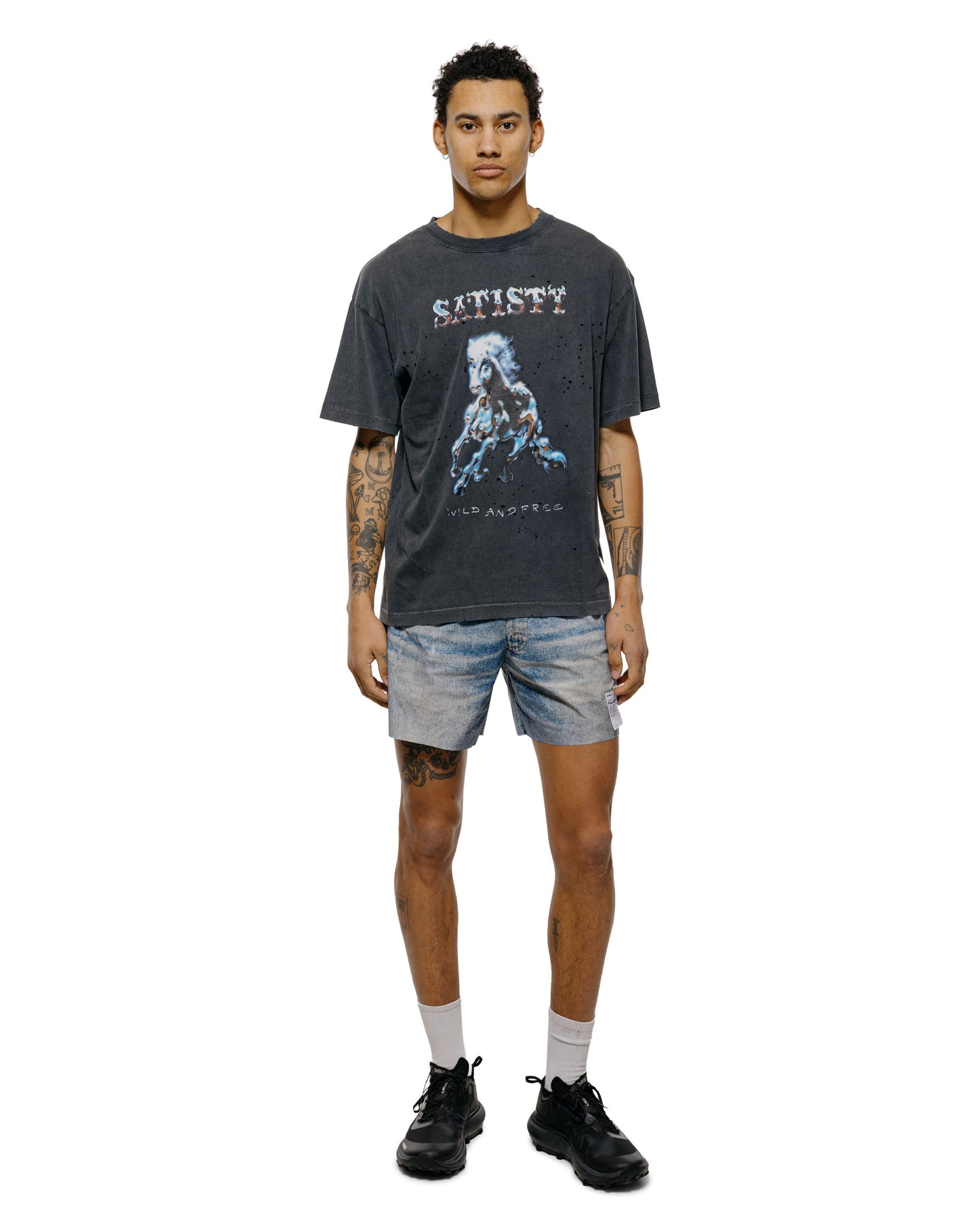 lost & found SATISFY SATISFY MothTech T-Shirt Aged Black