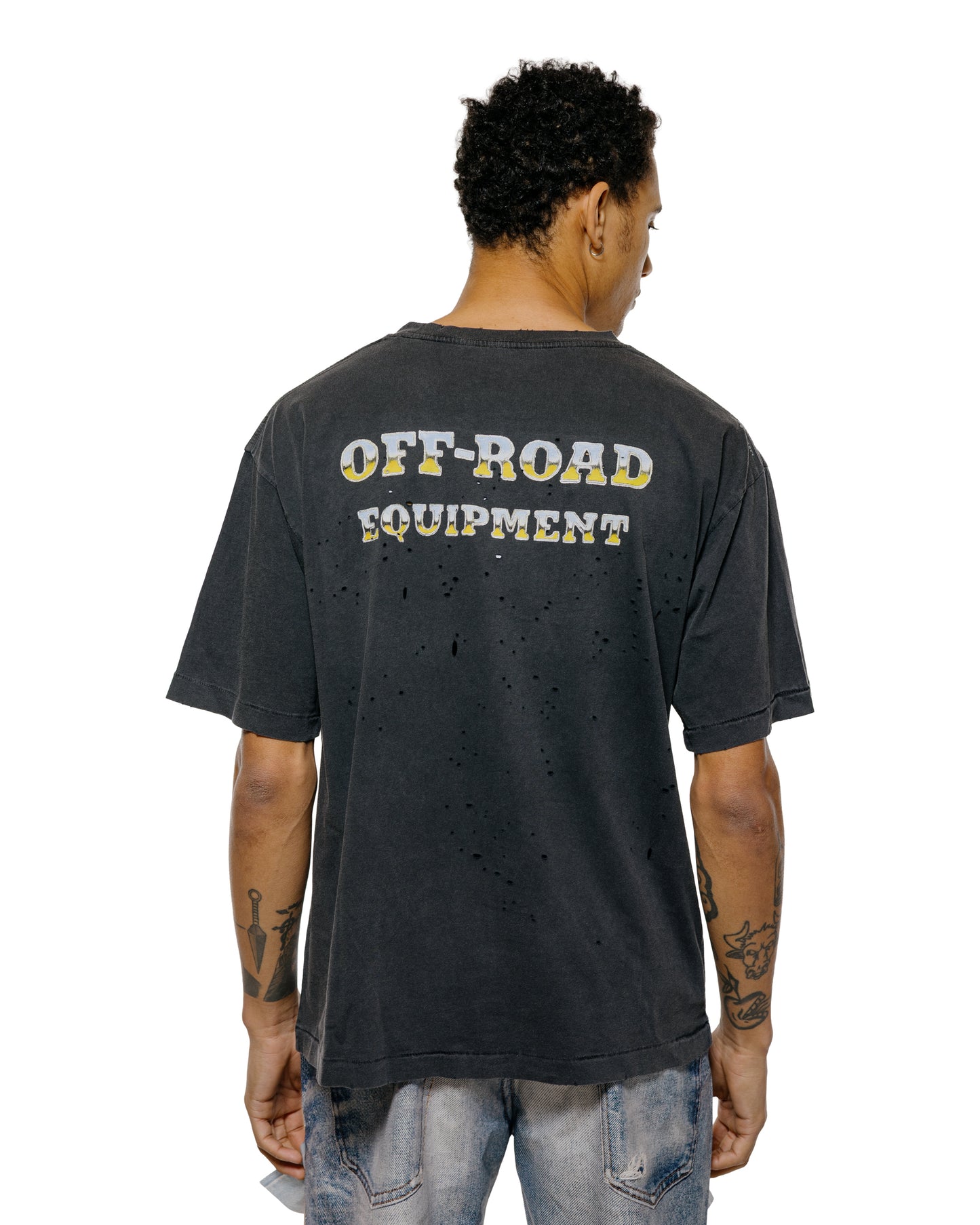 lost & found SATISFY SATISFY MothTech T-Shirt Aged Black EST5