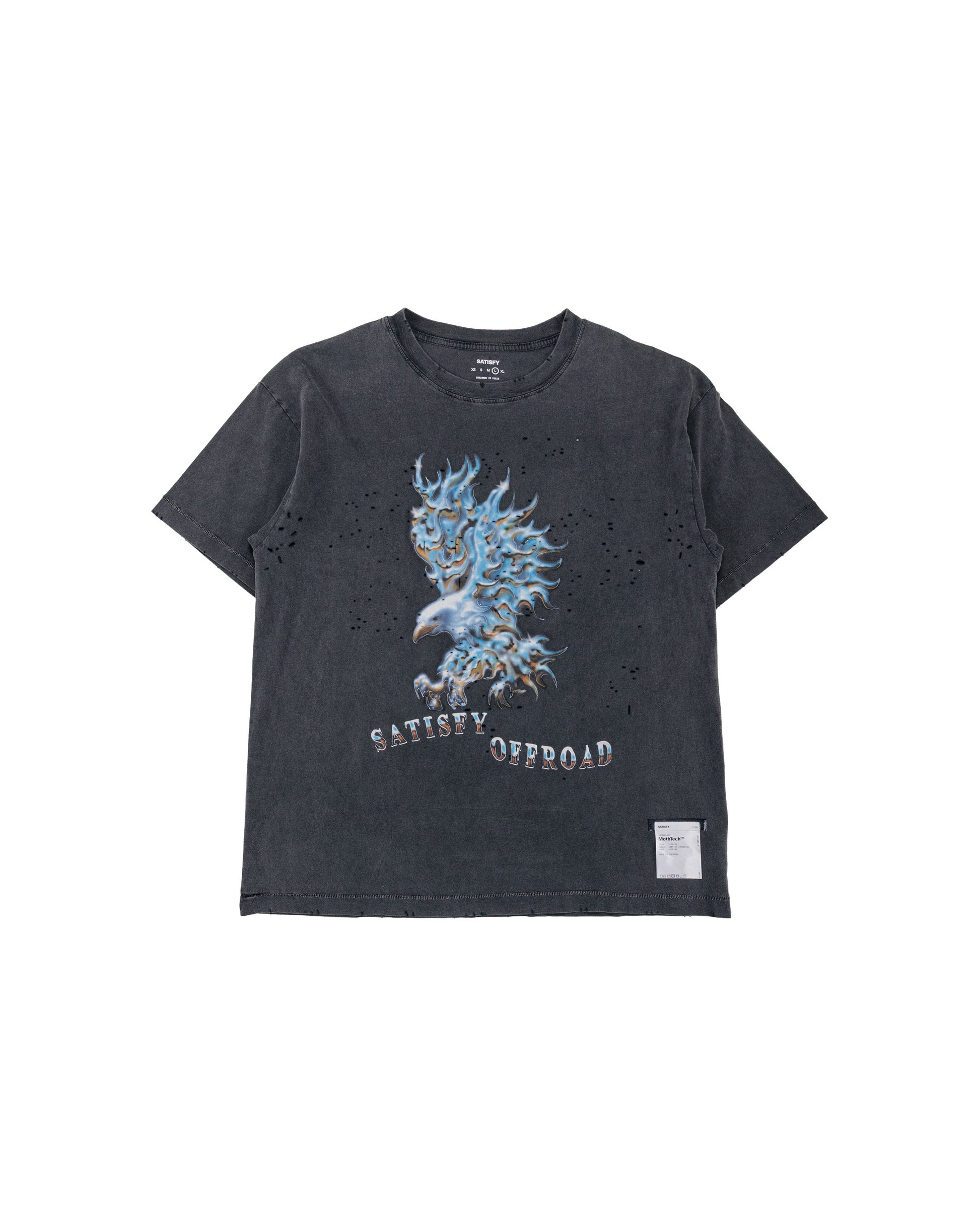 lost & found SATISFY SATISFY MothTech T-Shirt Aged Black LG4