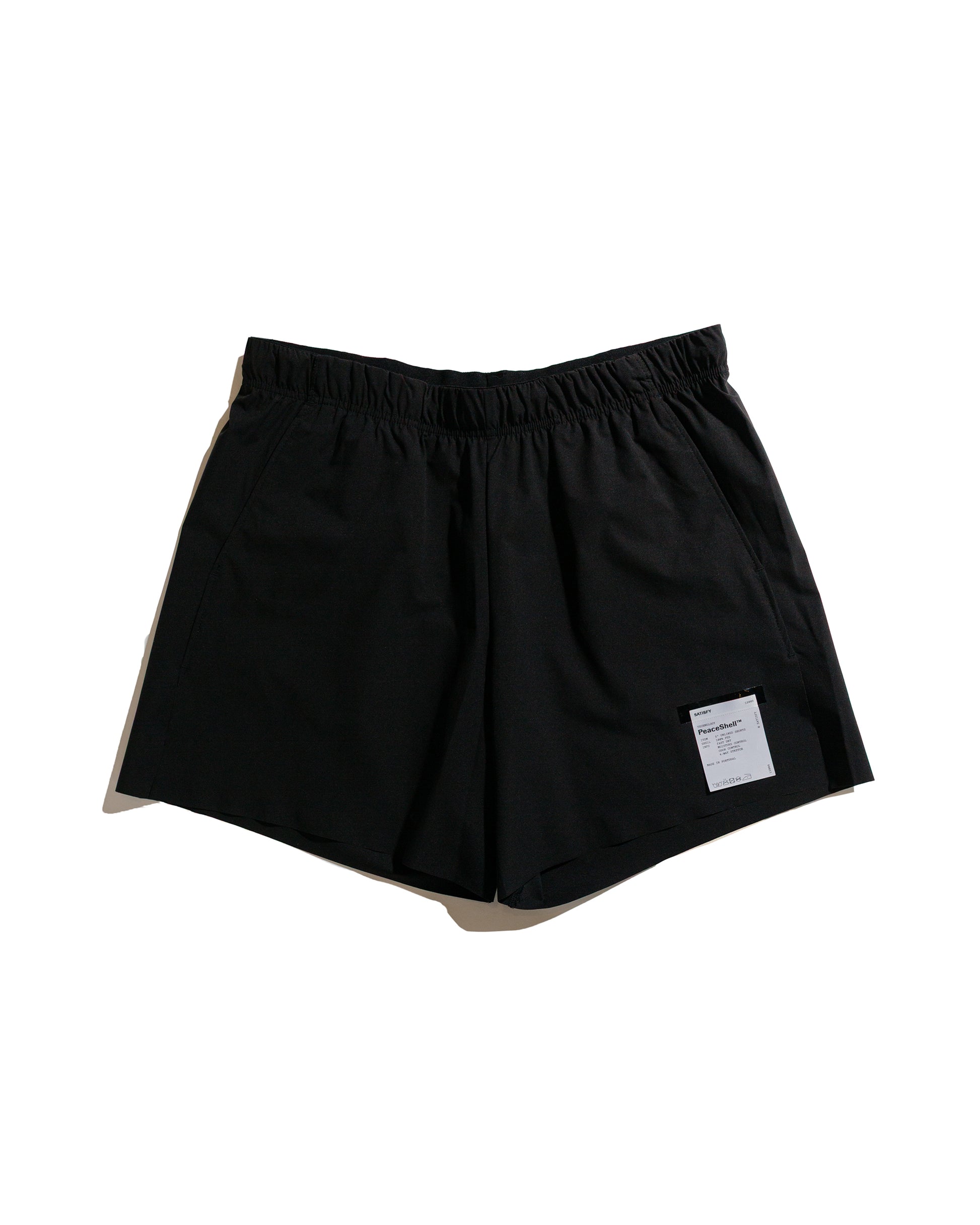 lost & found SATISFY SATISFY PeaceShell 5" Unlined Shorts Black