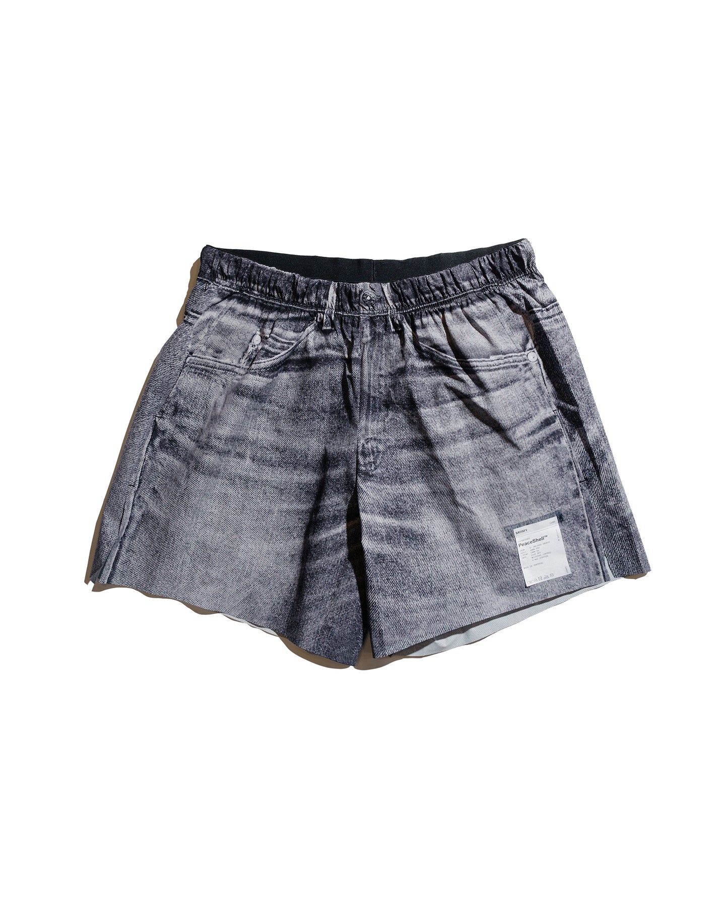 lost & found SATISFY SATISFY PeaceShell 5" Unlined Shorts Black Denim