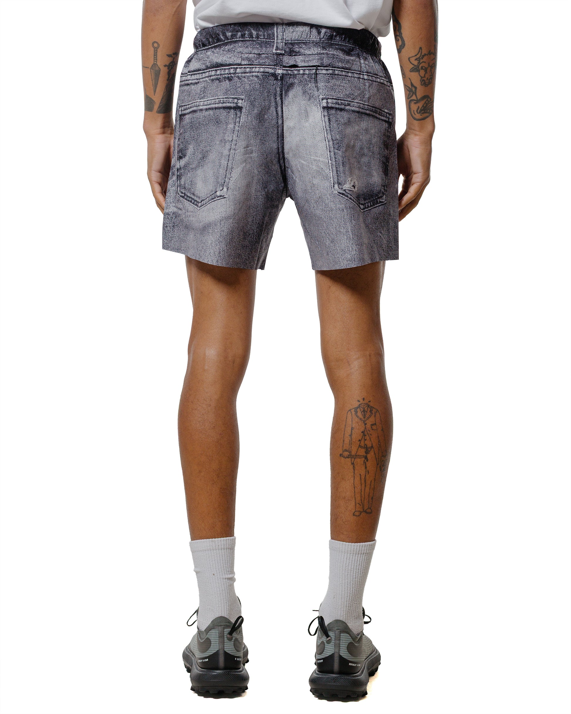 lost & found SATISFY SATISFY PeaceShell 5" Unlined Shorts Black Denim