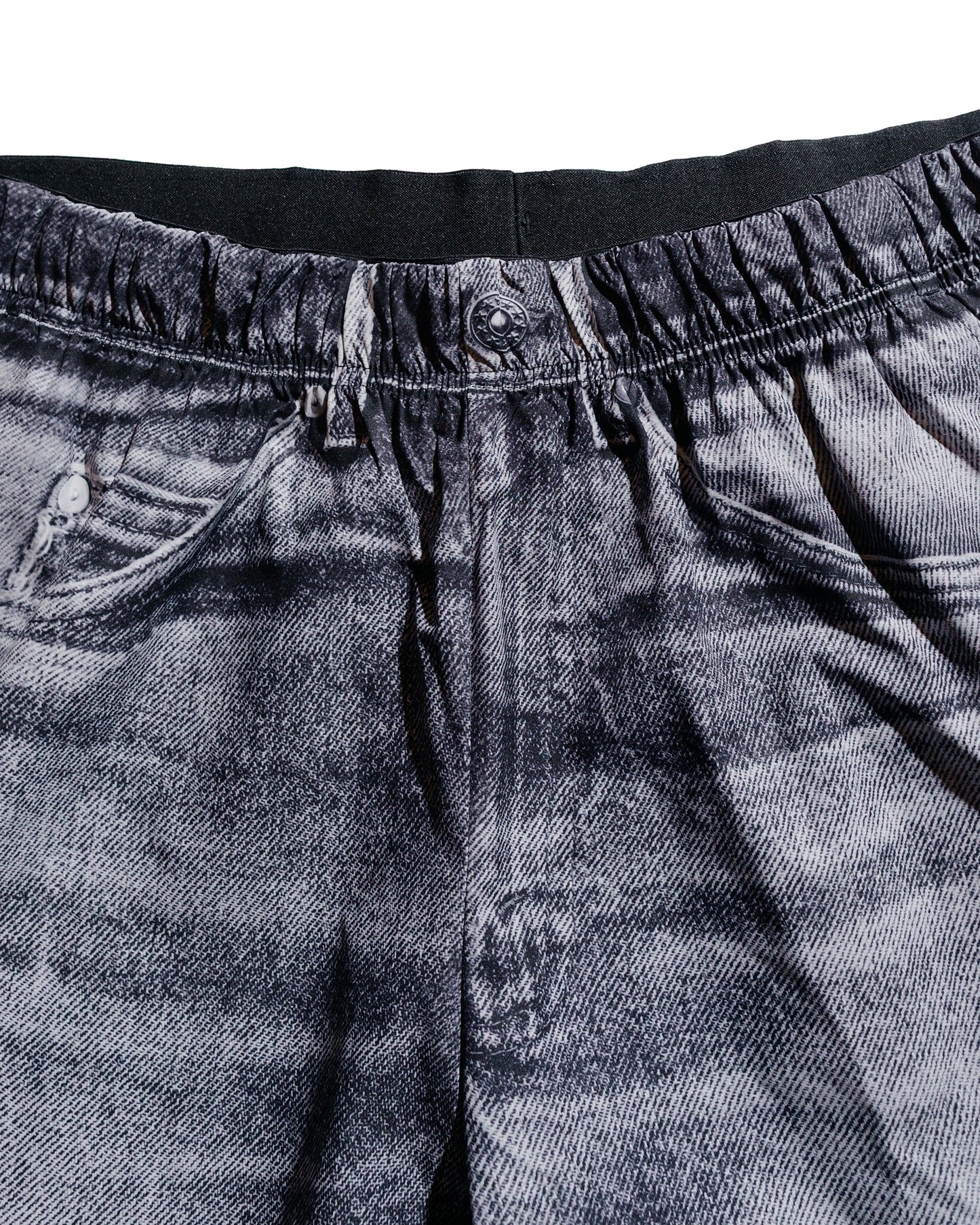 lost & found SATISFY SATISFY PeaceShell 5" Unlined Shorts Black Denim