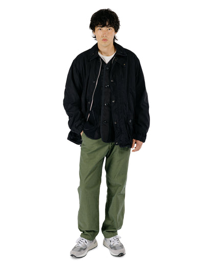 Sage de Cret Cotton/Linen Back Satin Tapered Pants Olive