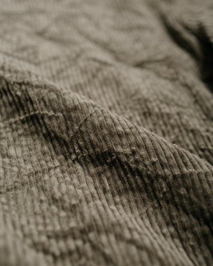 Sage de Cret CO Corduroy Crinkle Wide Work Pants Olive
