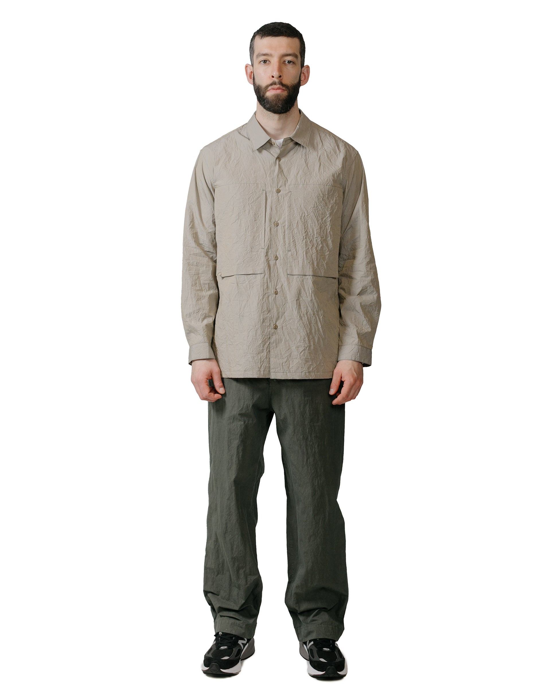 lost & found Sage de Cret Sage de Cret Cotton Typewriter Work Shirt Grey