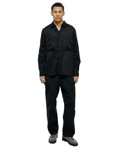 lost & found Sage de Cret Sage de Cret LI/CO/WO Washed Lawn Cloth Work Shirt Jacket Black
