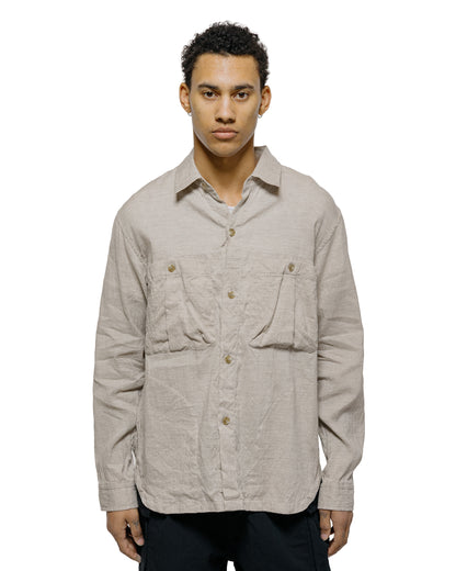 lost & found Sage de Cret Sage de Cret LI/CO/WO Washed Lawn Cloth Work Shirt Jacket Ecru