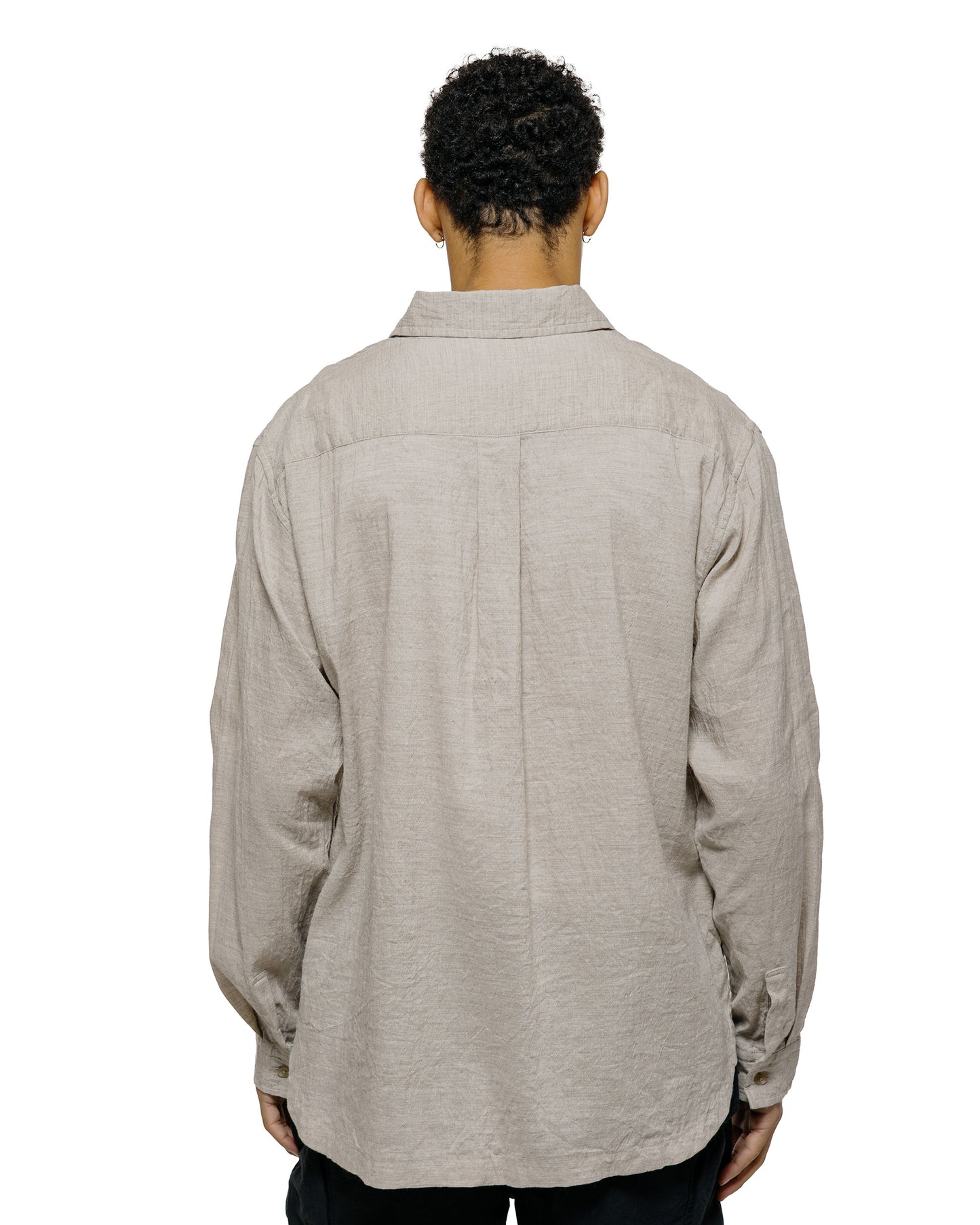lost & found Sage de Cret Sage de Cret LI/CO/WO Washed Lawn Cloth Work Shirt Jacket Ecru