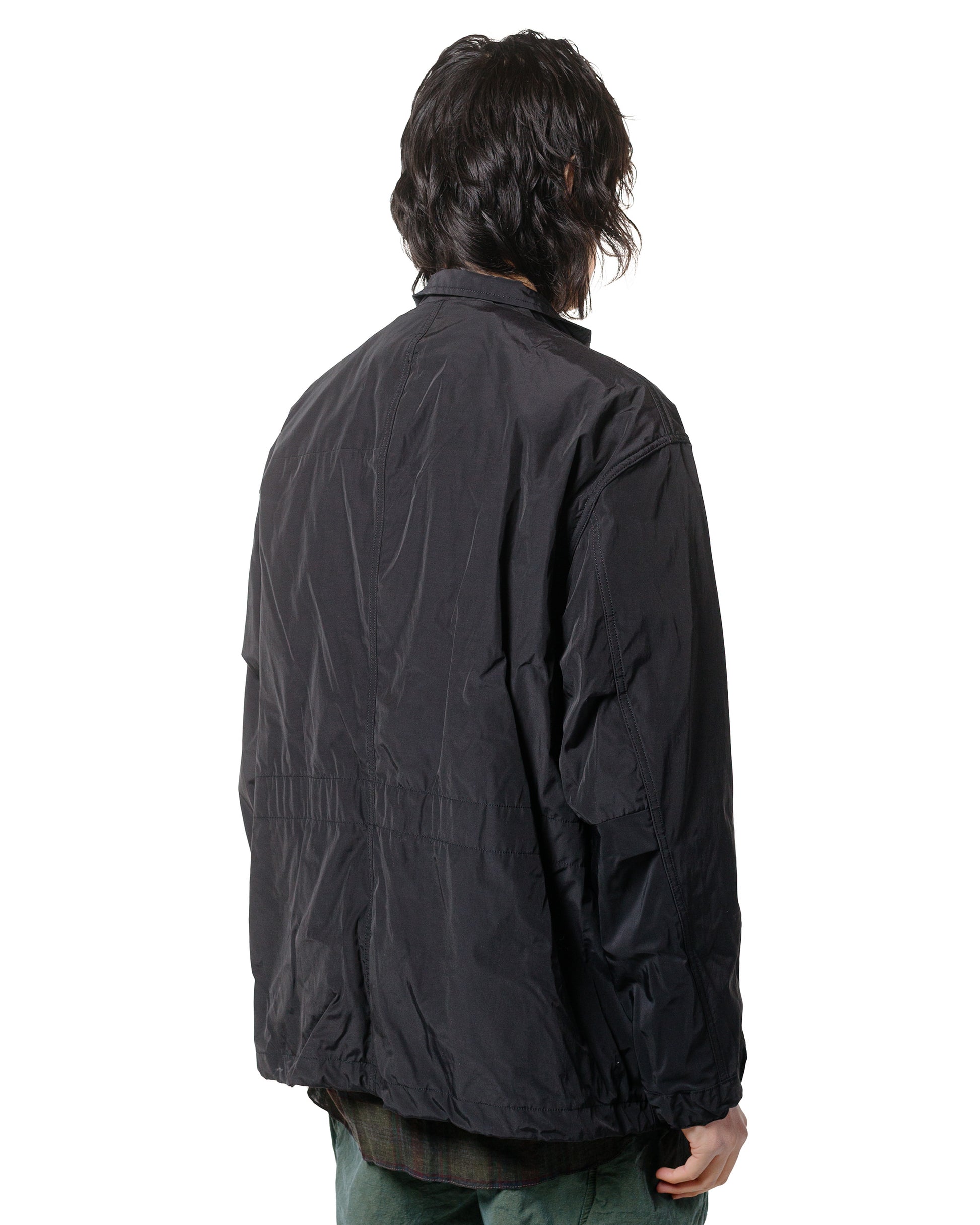 lost & found Sage de Cret Sage de Cret Nylon/Cotton Typewriter Patchwork Military Jacket Black