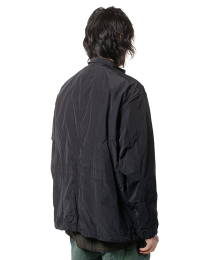lost & found Sage de Cret Sage de Cret Nylon/Cotton Typewriter Patchwork Military Jacket Black