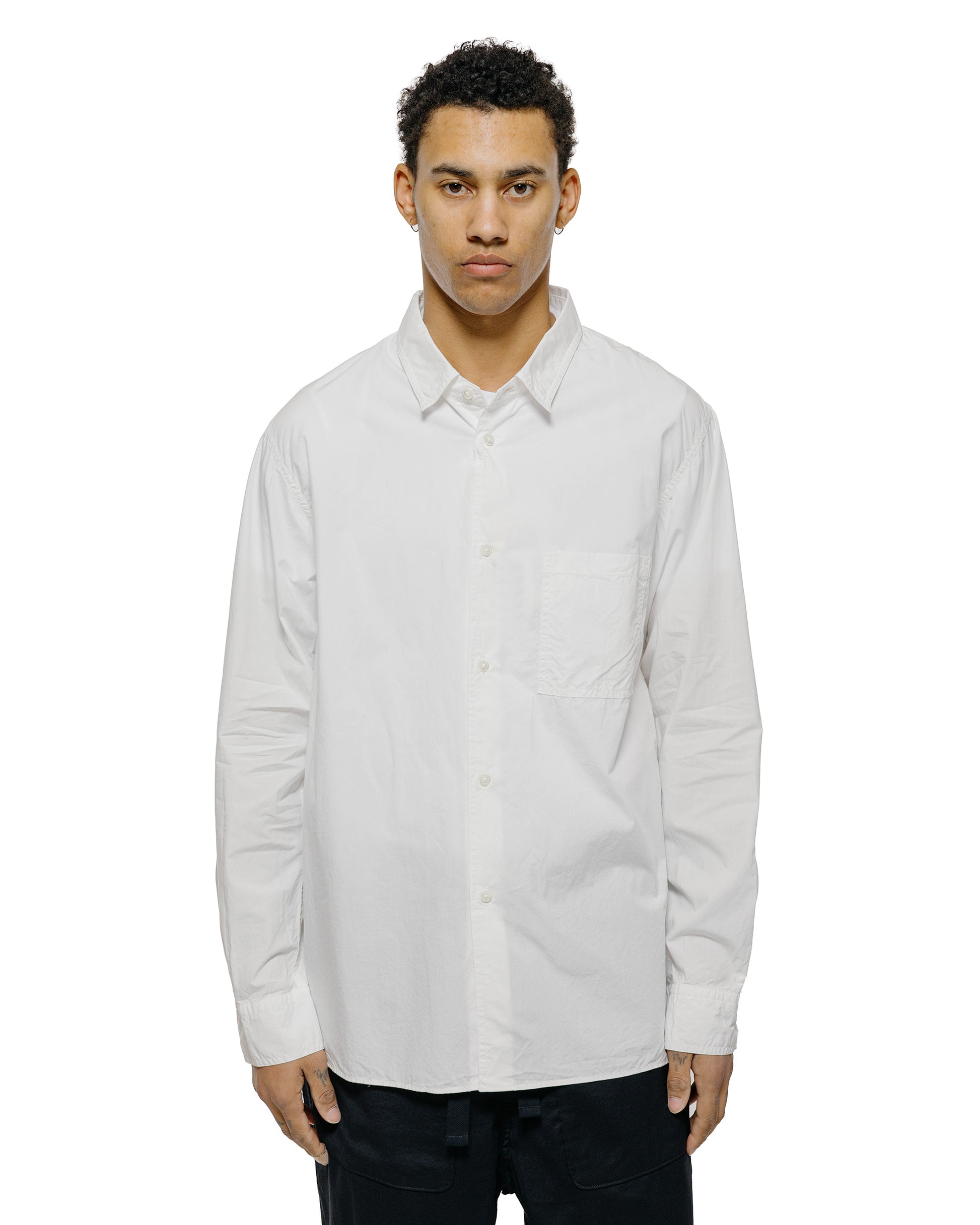 lost & found Sage de Cret Sage de Cret Organic Cotton Bloadcloth Regular Collar Shirt L/S Off White