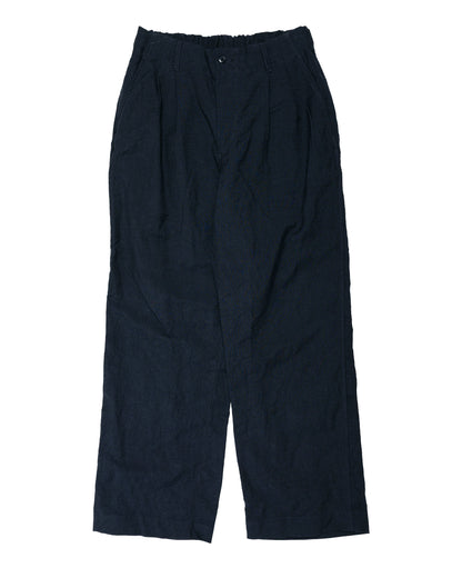 Sage de Cret WOLI Tumble Washed Double Pleated Baggy Pants Navy