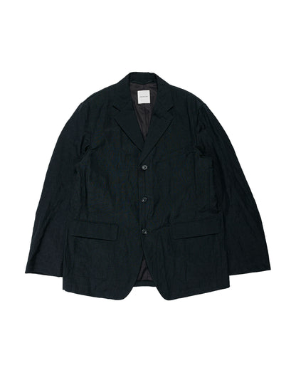 Sage de Cret WOLI Tumble Washed Three-Button Tailored Jacket Black