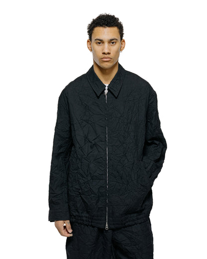 lost & found Sage de Cret Sage de Cret WO/LI Crinkle Full Zip Jacket Black