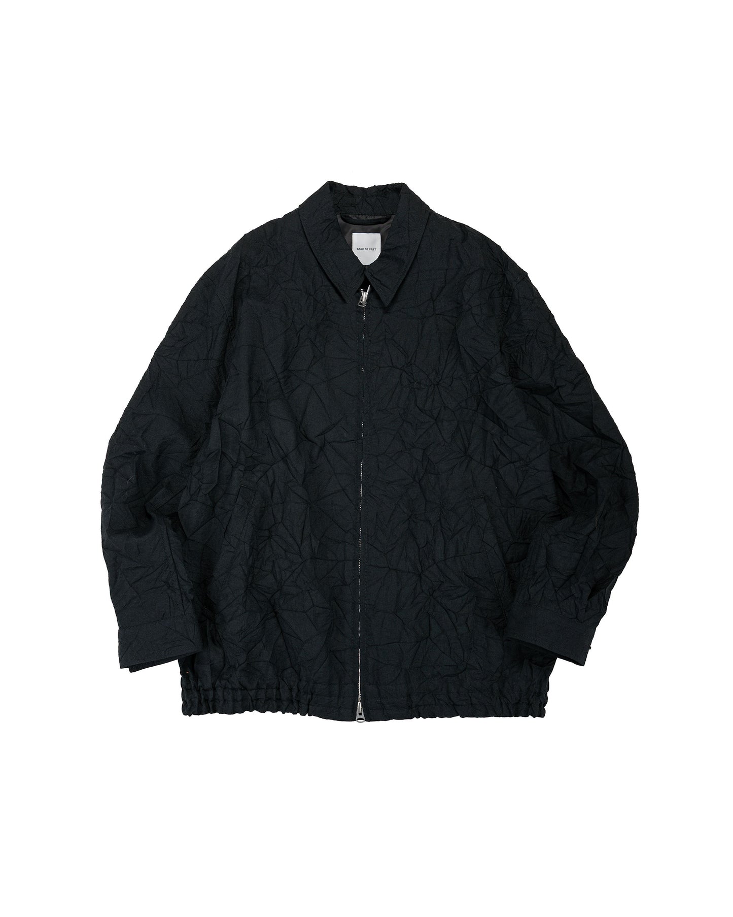 lost & found Sage de Cret Sage de Cret WO/LI Crinkle Full Zip Jacket Black