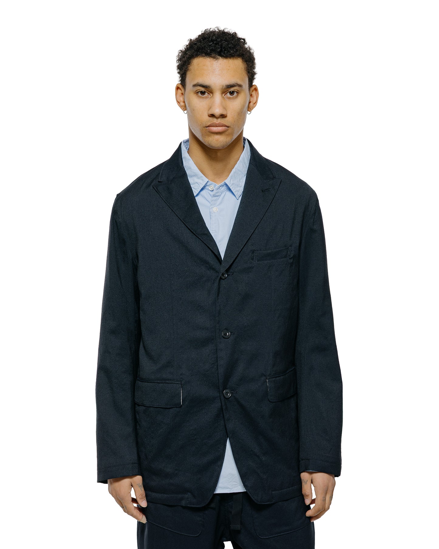 lost & found Sage de Cret Sage de Cret WO/SI Tumble Washed Peaked Lapel Jacket Navy