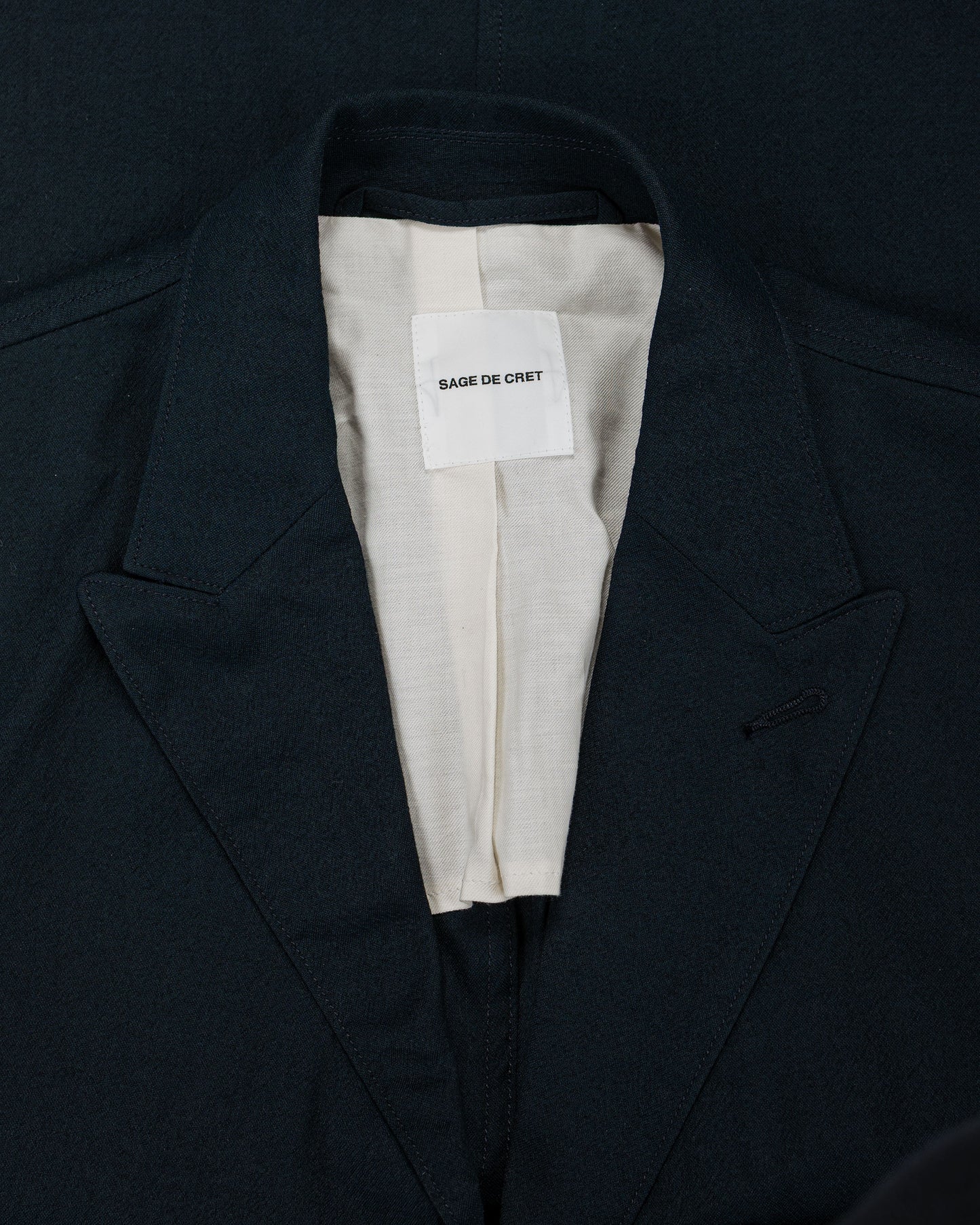 lost & found Sage de Cret Sage de Cret WO/SI Tumble Washed Peaked Lapel Jacket Navy