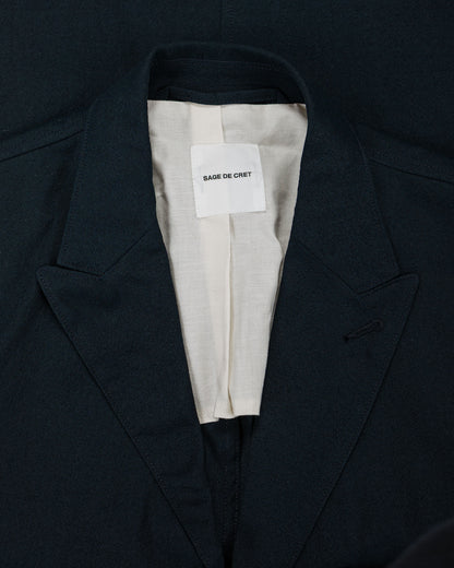 lost & found Sage de Cret Sage de Cret WO/SI Tumble Washed Peaked Lapel Jacket Navy