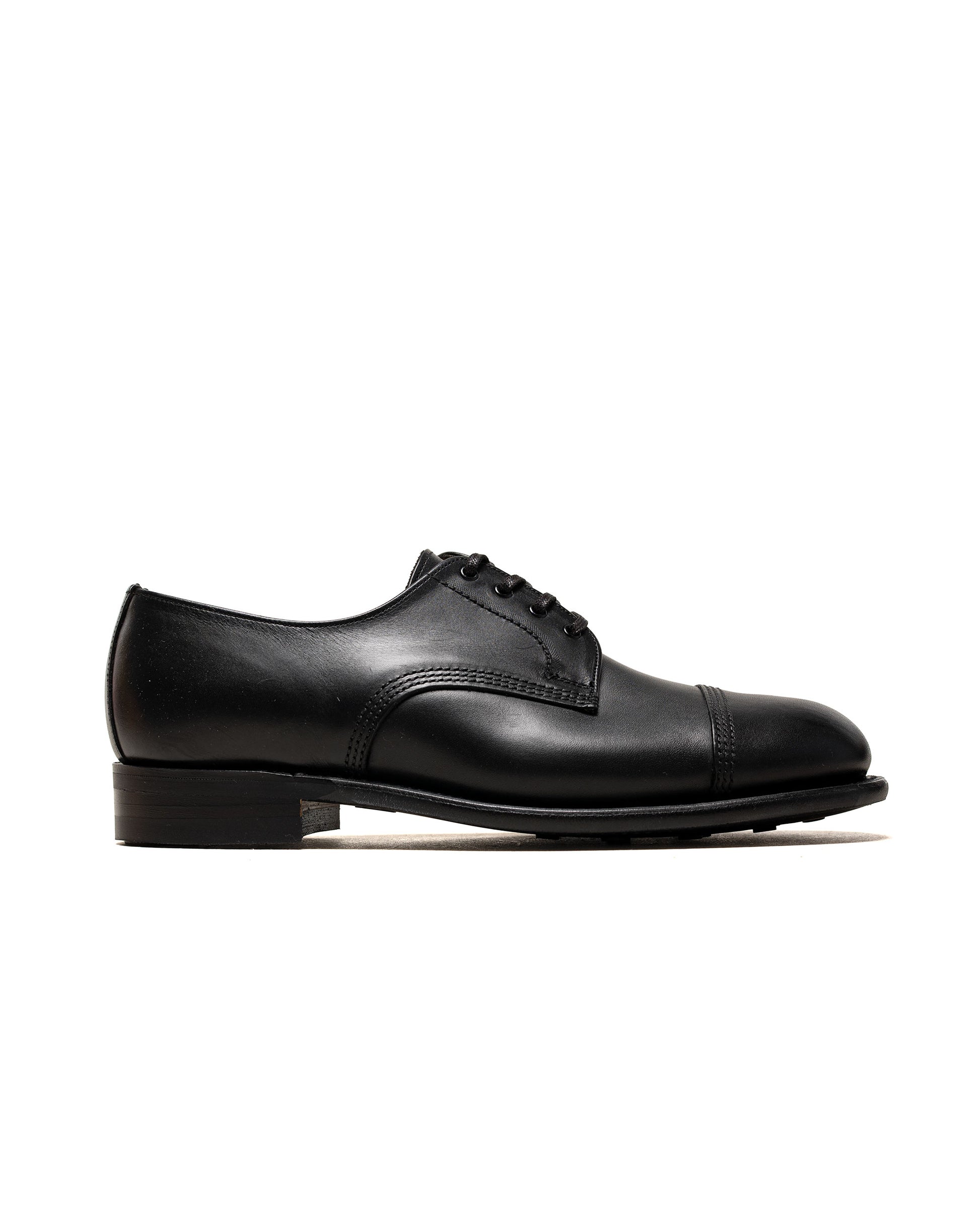 Sanders 1128BC Smooth Leather Military Derby Shoe Black