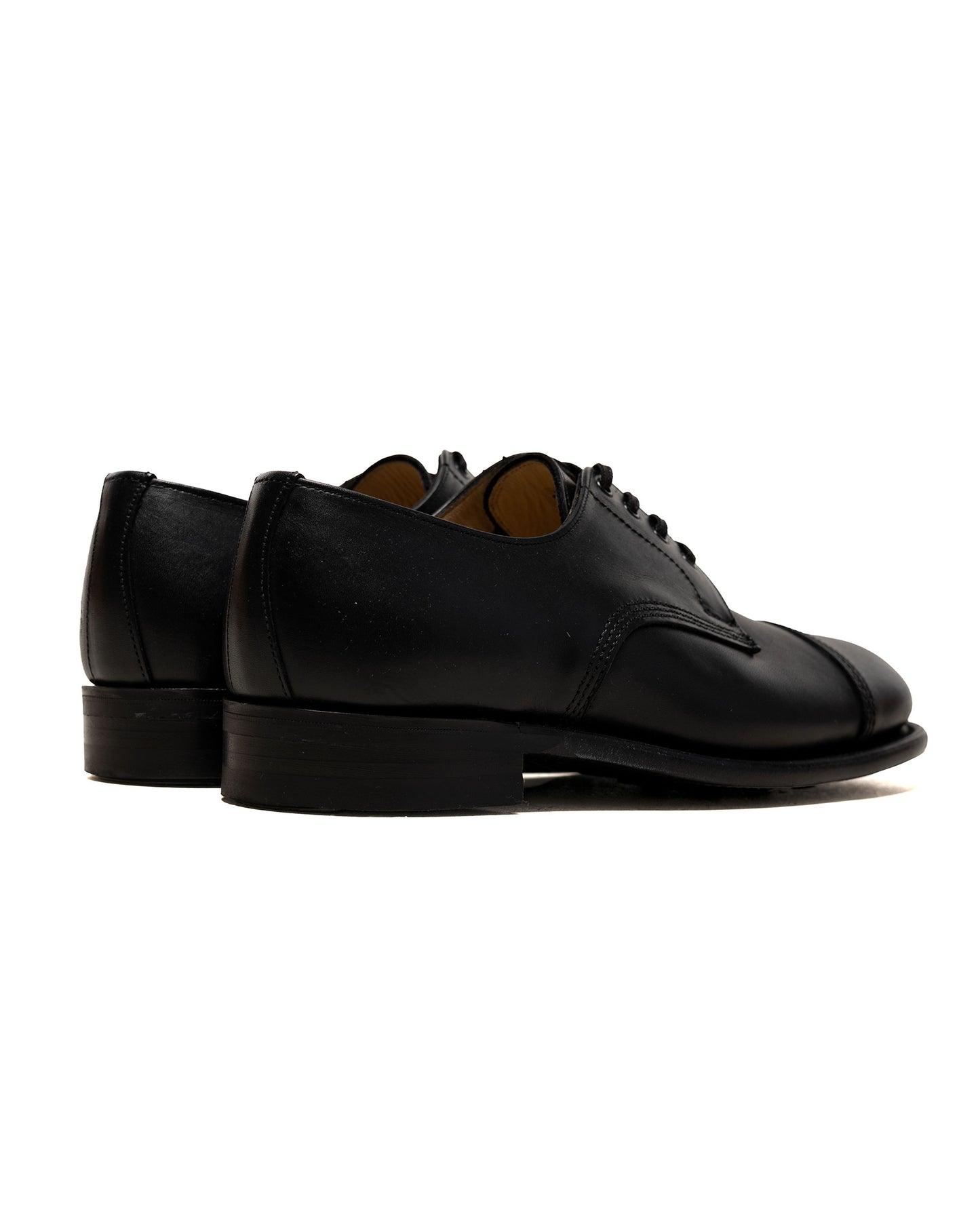 Sanders 1128BC Smooth Leather Military Derby Shoe Black