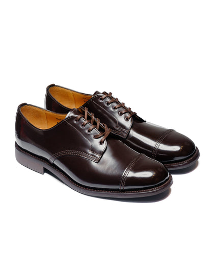 Sanders 1128TD Military Derby Shoe Ebony Brown front side