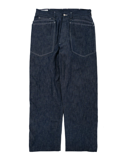 Sassafras D Scoop Pants 10oz Military Denim Indigo